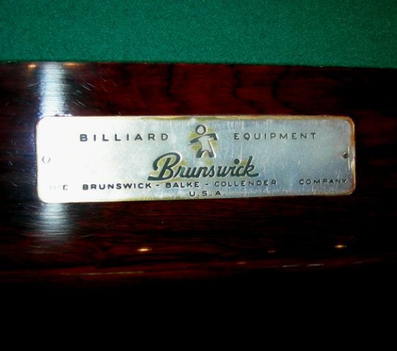 Art Deco Brunswick Centennial Pool Table In Excellent Condition In North Hollywood, CA