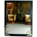 Art Deco Mirror with Cubistic Tennis Players