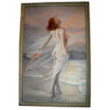 Peinture à l'huile monumentale des années 1930 par Fera Webber Shear