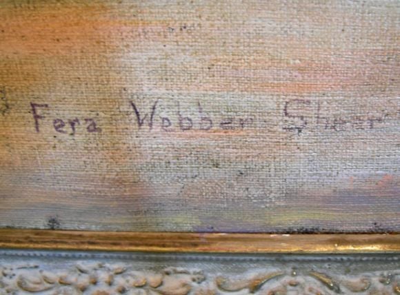 Peinture à l'huile monumentale des années 1930 par Fera Webber Shear 1