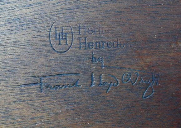 Mahogany Frank Lloyd Wright  Table for Heritage Henredon For Sale