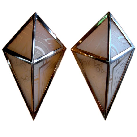 Lalique Glass Sconces from Los Angeles
 Oviatt Bldg.