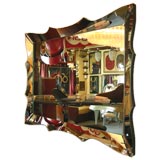 Mid Century Scalloped Wall Mirror