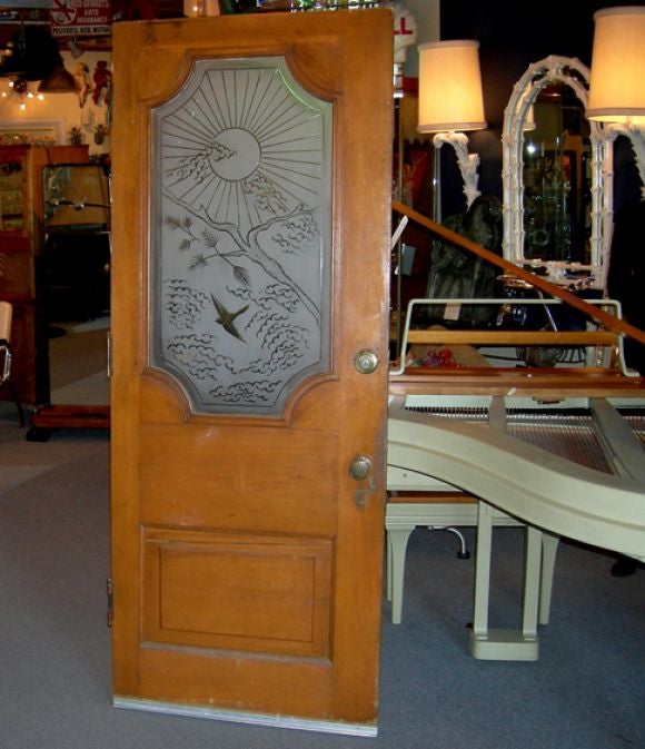 Victorian Carved and Etched Door 3