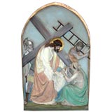 Painted Religious Wall Sculpture
