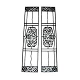 Matched Pair of Art Deco Grilles