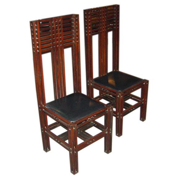 McIntosh Style Arts and Crafts Chairs