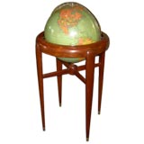 Mid Century Lighted World Globe