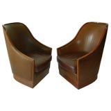 Vintage I. M. Pei Leather Armchair from Four Seasons Hotel NYC