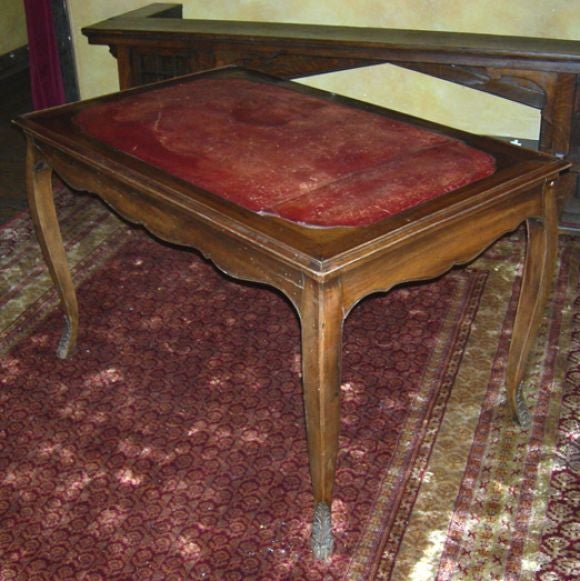 19th Century Inlaid Reverse Top Game Table/ Writing Table