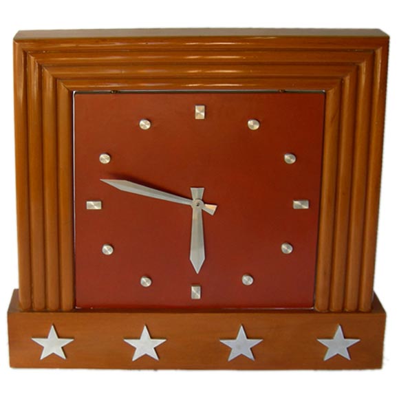 Mid Century Bank Wall Clock For Sale