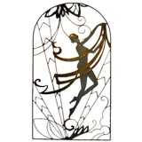 Spectacular Art Deco Mixed Metals Screen