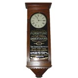 Antique Reverse Painted Advertising Regulator Wall Clock