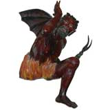Antique Incredible Carved Wooden Devil