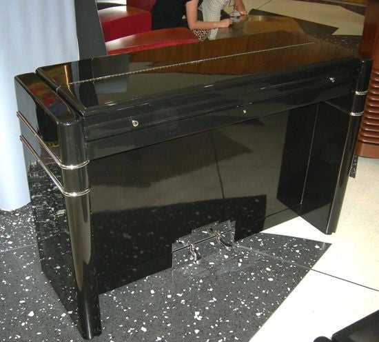 Wood Art Deco Ocean Liner Lacquered Piano by Eavestaff