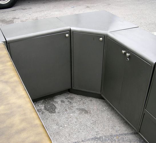 U. S. Navy Modular Painted Steel Desk at 1stDibs modular steel desk