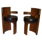 Pair of Art Deco Barrel Chairs