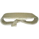 Fantastic Marble and Brass Ribbon Coffee Table