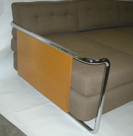 Art Deco Tubular Chrome Sofa/Daybed