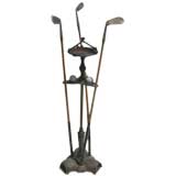 Antique Cast Iron Golf Putter Smoke Stand
