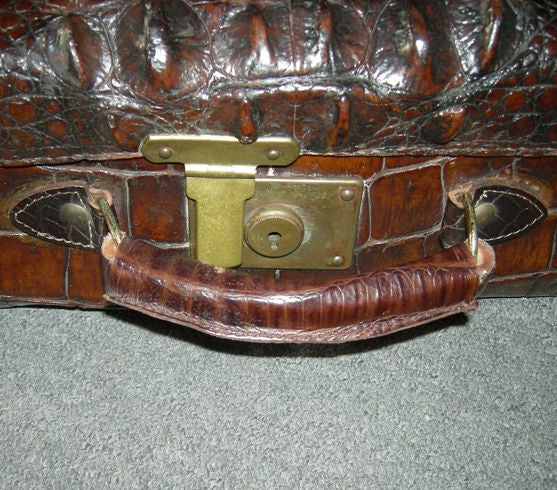 alligator skin suitcase