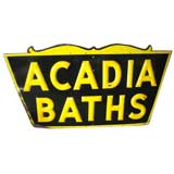 Acadia Baths Porcelain Enamel Sign