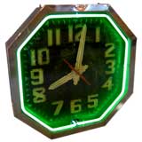 Art Deco Octagon Neon Clock