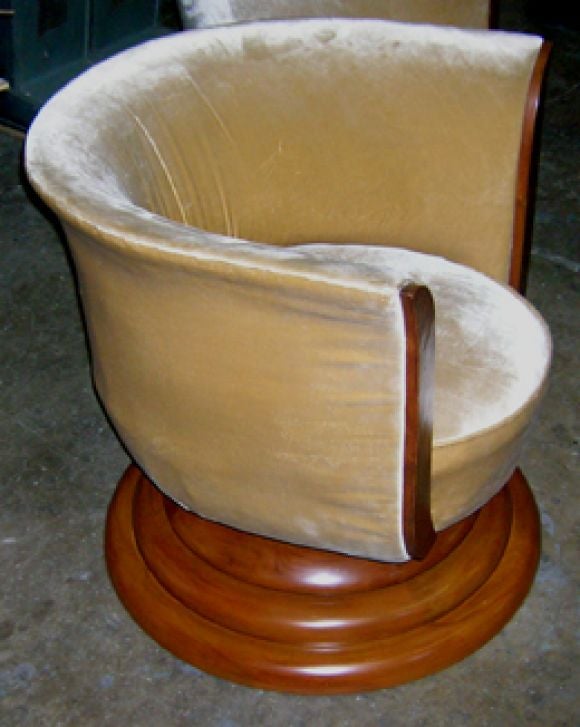 art deco swivel chair
