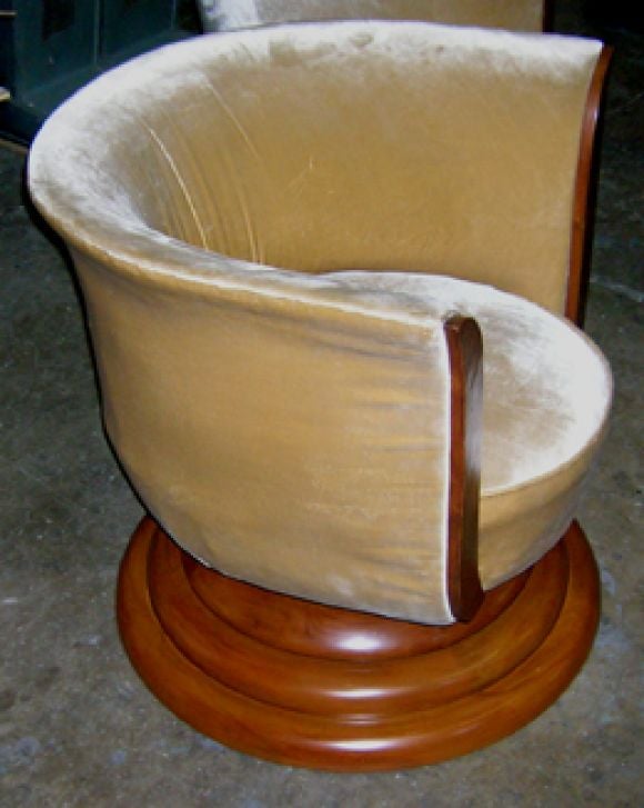 art deco swivel chair