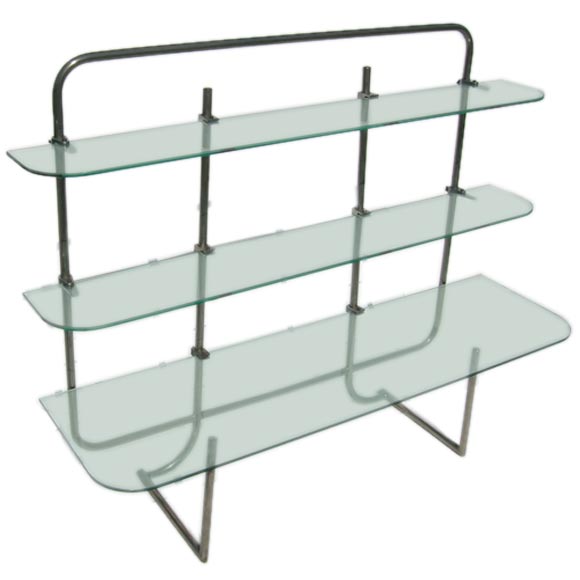 French Machine Age Shelving Unit