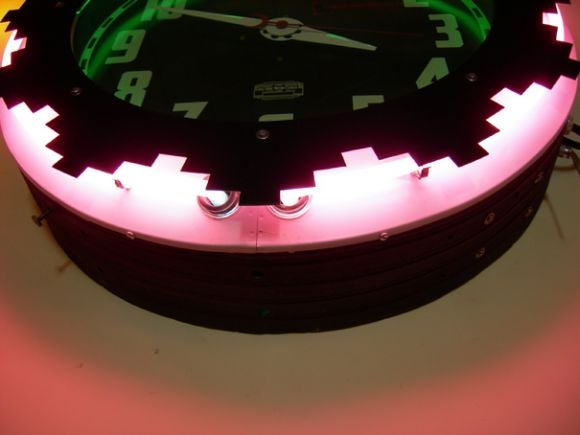 aztec neon clock