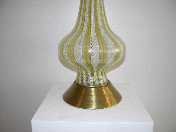 Glass Dino Martens Latticino Murano Lamp