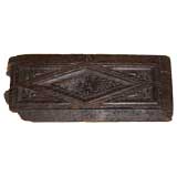 17th Century French Carved Wood Fragment