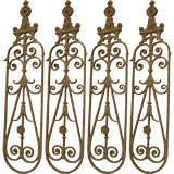 Antique 19th C.French Iron Stair Railing 16 parts
