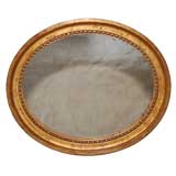 19th Century Oval Gold Dore
 Mirror
