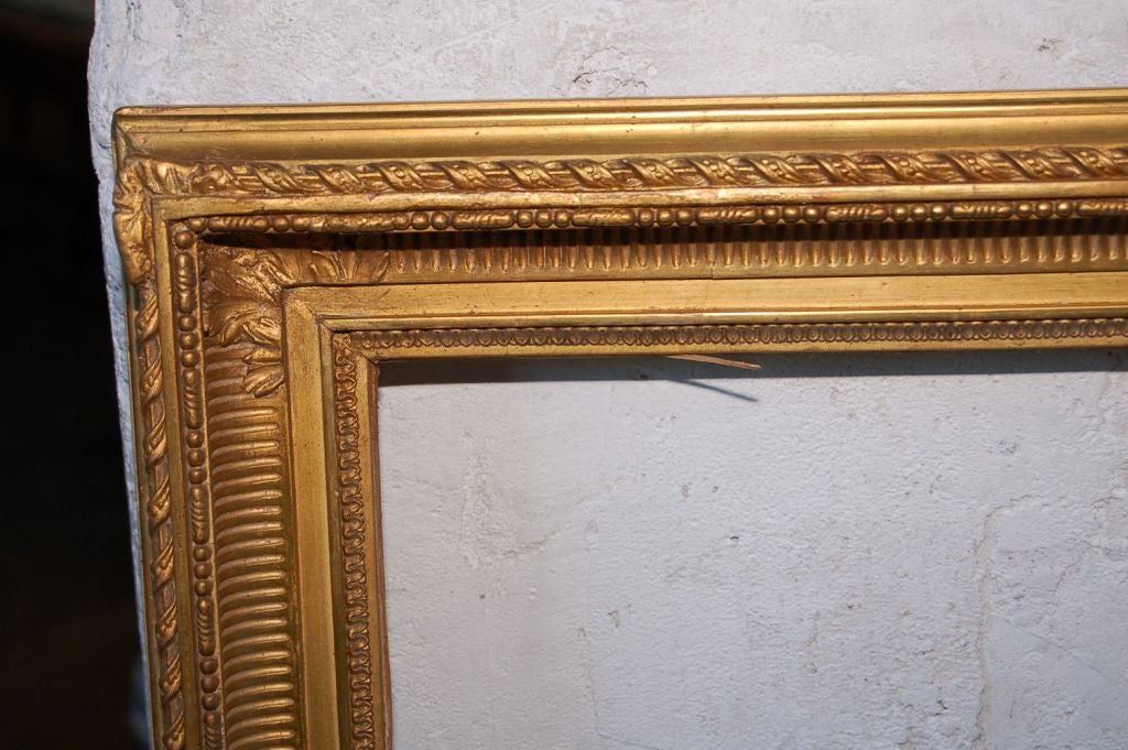 19th Century French Gold Dore' over Wood Frame