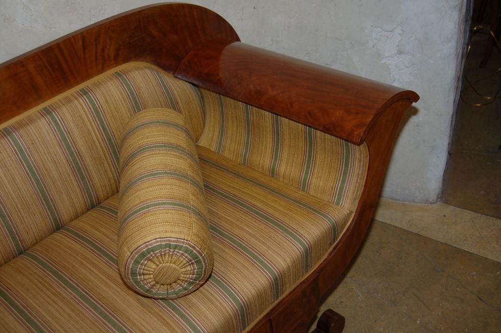 Mahogany  Biedermeier Swedish Sofa 1