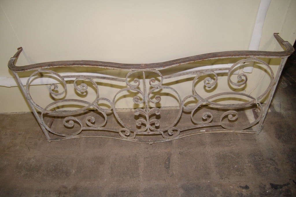 Early 19th Century French Wrought Iron Balcony made into console In Good Condition In San Francisco, CA