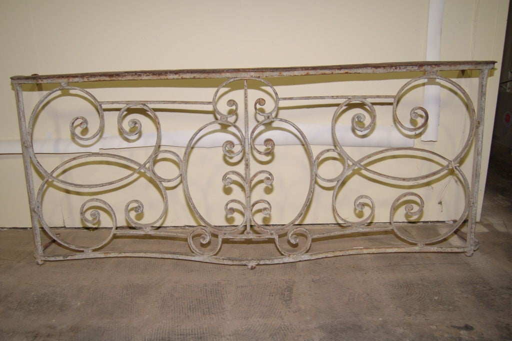 Early 19th Century French Wrought Iron Balcony made into console 1