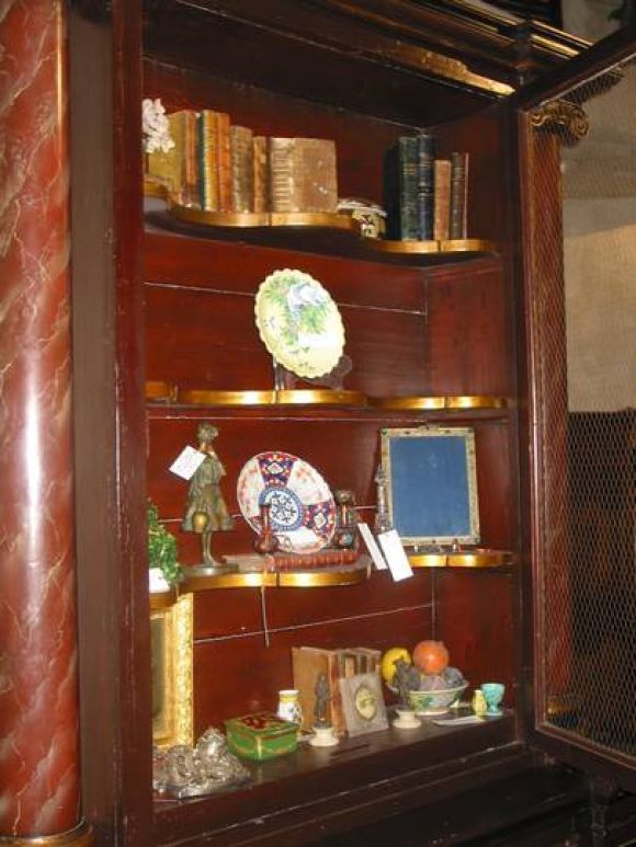 Neoclassical CLOSING SALE LAST THREE DAYS Bookcase 19th Century Painted Italian Cabinet  For Sale