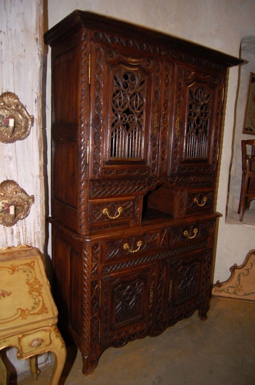 Rococo ON SALE  Cabinet 18th Century French Oak Buffet Deux Corps