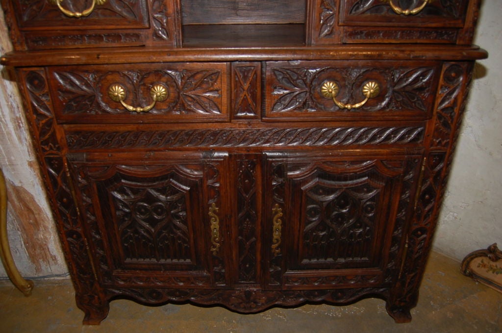 18th Century and Earlier ON SALE  Cabinet 18th Century French Oak Buffet Deux Corps