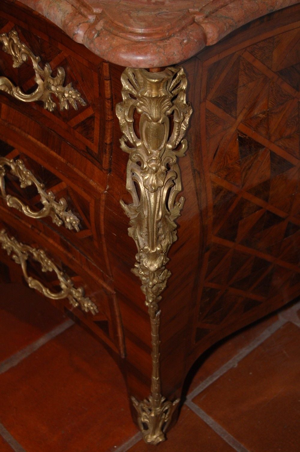 ON SALE Commode  French Regence 18th Century Parquetry Chest of Drawers In Excellent Condition In San Francisco, CA