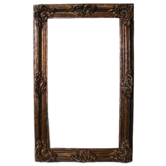19th Century French Paper Mache Frame with New Mirror at 1stDibs