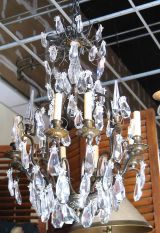 19th C. French Crystal Chandelier Rewired American