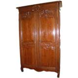 Early 19th C. French Normandy Pine Wedding Armoire