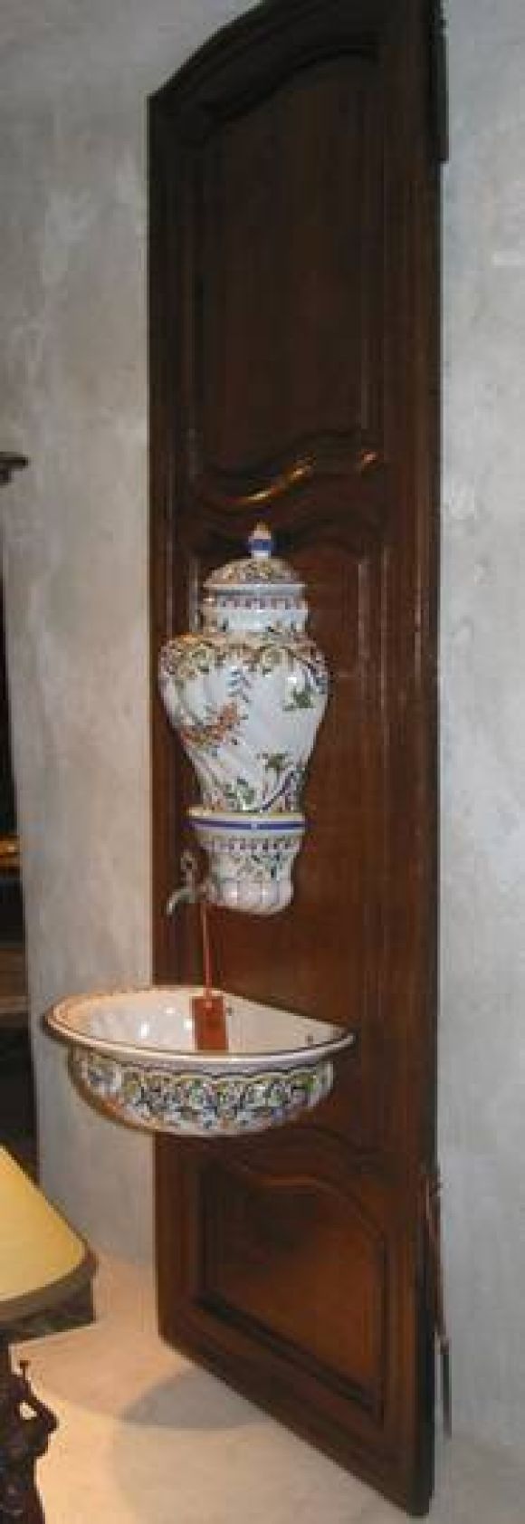 Turn of the 19th century French Faience Lavabo top portion 19