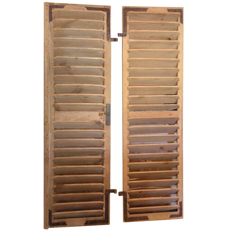 Pair of 18th Century French Pine Shutters