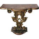19th C. Italian Painted And Parcel Gilt Console