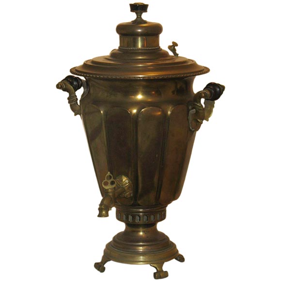 Antique Russian  Brass Samovar With Three Marks